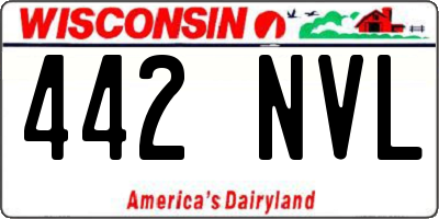 WI license plate 442NVL