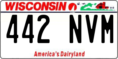 WI license plate 442NVM