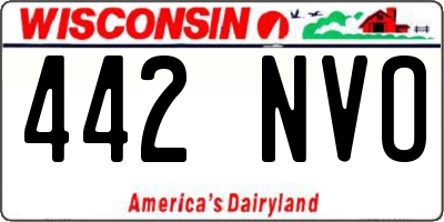 WI license plate 442NVO