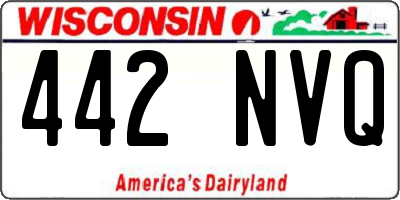 WI license plate 442NVQ