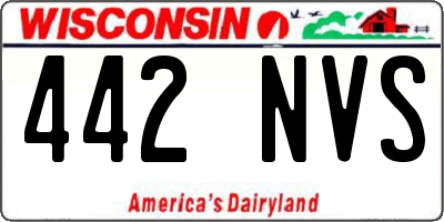 WI license plate 442NVS