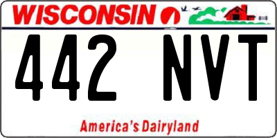 WI license plate 442NVT