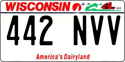 WI license plate 442NVV