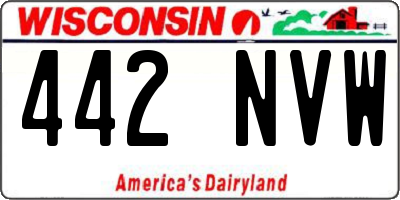 WI license plate 442NVW