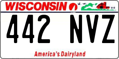 WI license plate 442NVZ