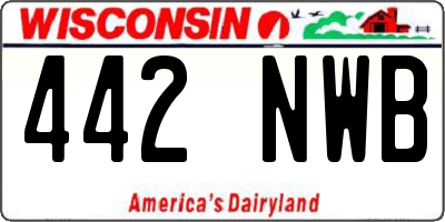 WI license plate 442NWB