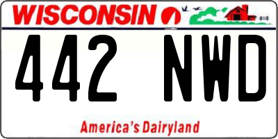 WI license plate 442NWD