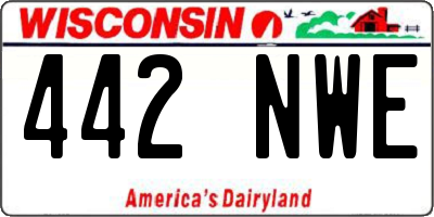WI license plate 442NWE