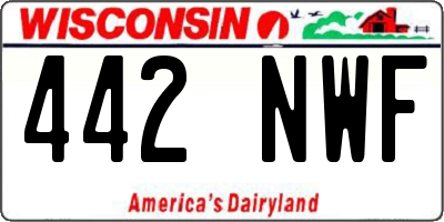 WI license plate 442NWF