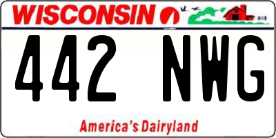 WI license plate 442NWG