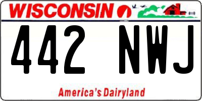 WI license plate 442NWJ