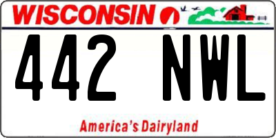 WI license plate 442NWL