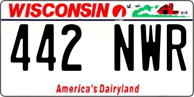 WI license plate 442NWR