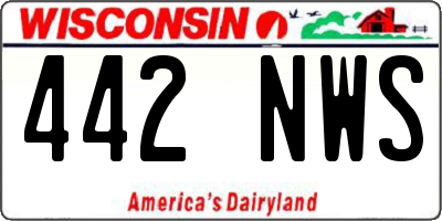 WI license plate 442NWS