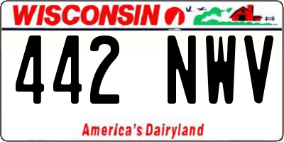 WI license plate 442NWV