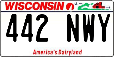 WI license plate 442NWY