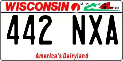 WI license plate 442NXA