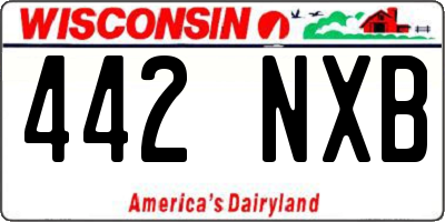 WI license plate 442NXB