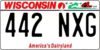 WI license plate 442NXG