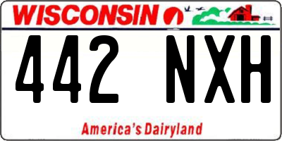 WI license plate 442NXH