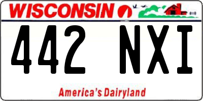 WI license plate 442NXI