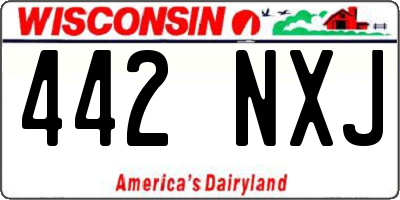 WI license plate 442NXJ
