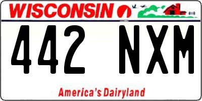 WI license plate 442NXM