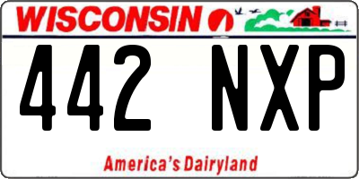 WI license plate 442NXP