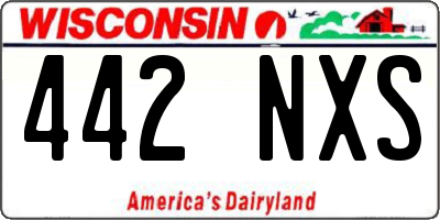 WI license plate 442NXS