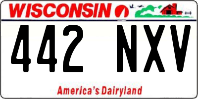 WI license plate 442NXV