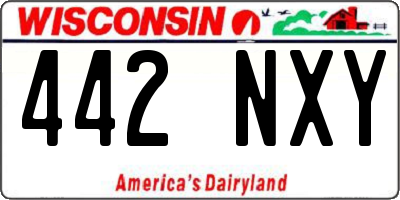 WI license plate 442NXY