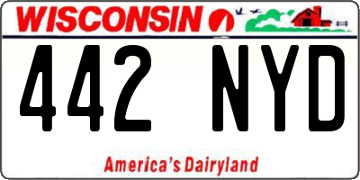 WI license plate 442NYD