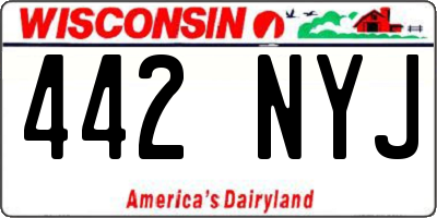 WI license plate 442NYJ