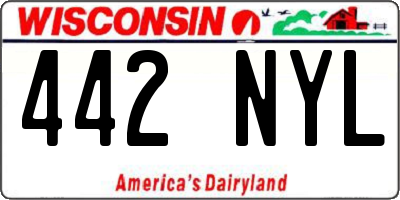 WI license plate 442NYL
