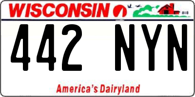 WI license plate 442NYN