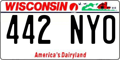 WI license plate 442NYO