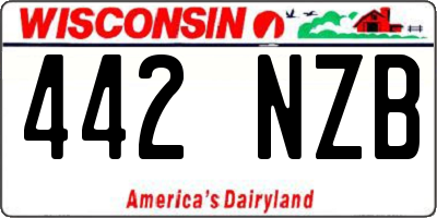 WI license plate 442NZB