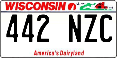 WI license plate 442NZC