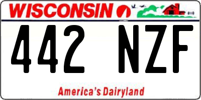 WI license plate 442NZF