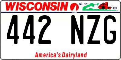 WI license plate 442NZG