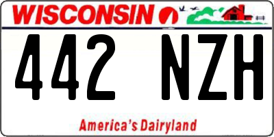 WI license plate 442NZH
