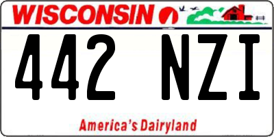WI license plate 442NZI