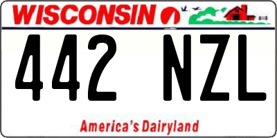 WI license plate 442NZL