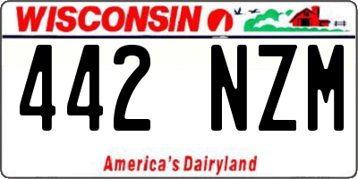 WI license plate 442NZM
