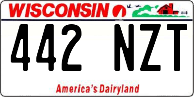 WI license plate 442NZT
