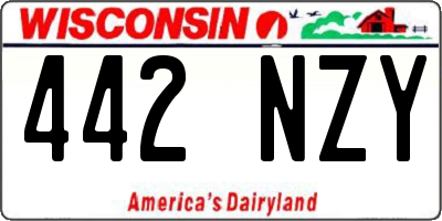 WI license plate 442NZY