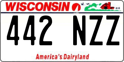 WI license plate 442NZZ