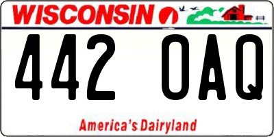 WI license plate 442OAQ