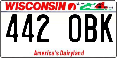 WI license plate 442OBK