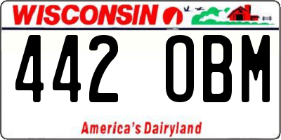 WI license plate 442OBM